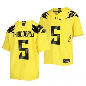 Kayvon Thibodeaux Oregon Ducks Vapor Fusion Replica Football Jersey Men's Yellow #5 Uniform