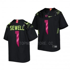 Oregon Ducks Noah Sewell Breast Cancer Awareness Untouchable Football Jersey Youth Black
