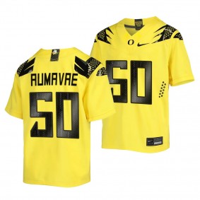 Popo Aumavae Oregon Ducks Vapor Fusion Replica Football Jersey Men's Yellow #50 Uniform