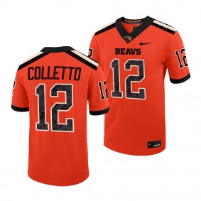 Oregon State Beavers Jack Colletto Jersey College Football Orange #12 Men's Shirt