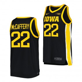 2022-23 Iowa Hawkeyes Patrick McCaffery Black Replica Jersey College Basketball