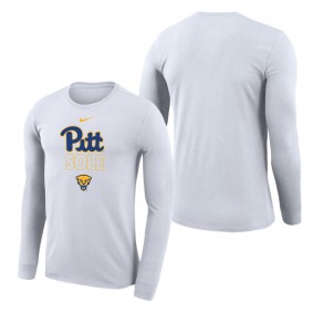 Pitt Panthers On Court Bench Long Sleeve T-Shirt White