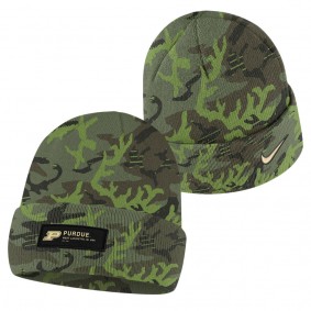 Purdue Boilermakers Camo Veterans Day Cuffed Knit Hat