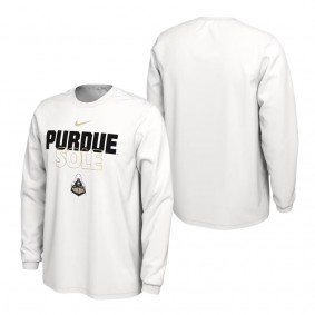 Purdue Boilermakers On Court Long Sleeve T-Shirt White