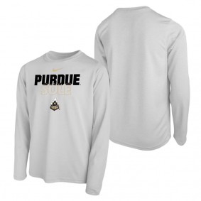 Purdue Boilermakers Youth Sole Bench T-Shirt White
