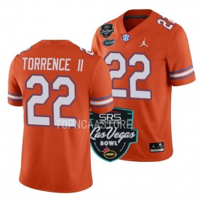 Florida Gators Rashad Torrence II Orange 2022 Las Vegas Bowl Alternate Football Tee