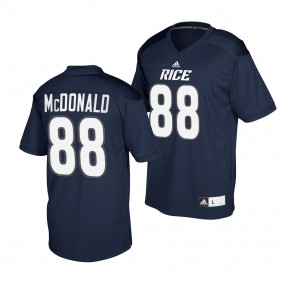 Rice Owls Vance McDonald Jersey College Football Navy #88 Men's Shirt