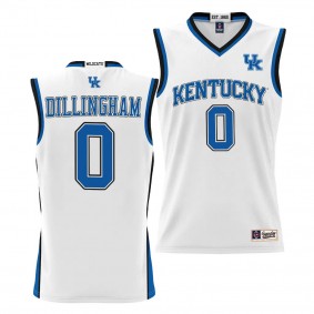 Rob Dillingham #0 Kentucky Wildcats NIL Basketball Lightweight Jersey White