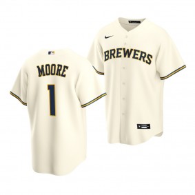 Robert Moore Milwaukee Brewers 2022 MLB Draft Jersey Cream Alternate Replica