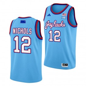 Kansas Jayhawks S'Mya Nichols Baby Blue #12 DRIP Alternate Jersey 2023-24 Womens Basketball Unisex