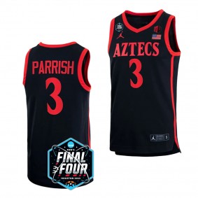 2023 NCAA National Championship Micah Parrish San Diego State Aztecs #3 Black March Madness Jersey