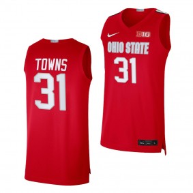 Ohio State Buckeyes Seth Towns Red #31 Jersey 2022-23 College Basketball