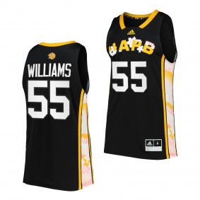 Shawn Williams Arkansas Pine Bluff Golden Lions #55 Black Honoring Black Excellence Jersey Replica Basketball
