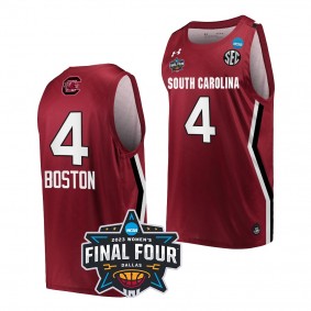 South Carolina Gamecocks Aliyah Boston 2023 NCAA Final Four Women's Basketball Garnet Jersey