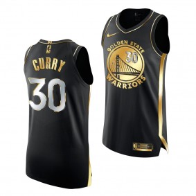 NBA Draft Stephen Curry #30 Warriors Black Jersey Golden Edition