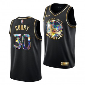 NBA Draft Stephen Curry #30 Warriors Black Jersey 2021-22 Diamond Logo
