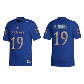 Steven McBride Kansas Jayhawks adidas NIL Replica Football Jersey Royal