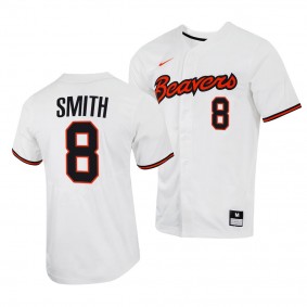 Oregon State Beavers Tanner Smith 2022 College Baseball Full-Button White #8 Jersey
