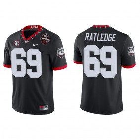 Tate Ratledge Georgia Bulldogs Nike College Football Playoff 2022 National Champions Game Jersey Black