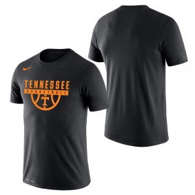 Tennessee Volunteers Basketball Drop Legend Performance T-Shirt Black