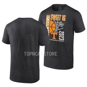 Tennessee Volunteers Charcoal 2023 NCAA March Madness Sweet 16 Mens Basketball Men T-Shirt