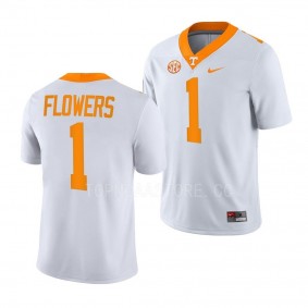 Tennessee Volunteers #1 Trevon Flowers College Football White NIL Replicaame Jersey Men's