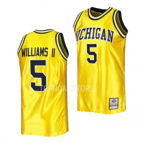 Terrance Williams II Michigan Wolverines #5 Maize College Vault Jersey Mitchell Ness