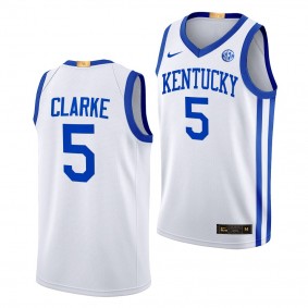 Kentucky Wildcats Terrence Clarke White #5 Alumni Basketball Jersey 2022-23 Home