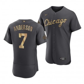 2022 MLB All-Star Game Tim Anderson Chicago White Sox #7 Charcoal Authentic Jersey Men's
