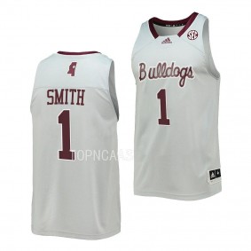 Tolu Smith Mississippi State Bulldogs #1 Reverse Retro Gray Basketball Jersey