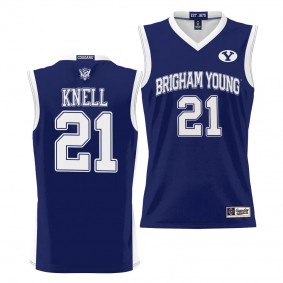 Trevin Knell BYU Cougars #21 Navy NIL Basketball Jersey Unisex Lightweight
