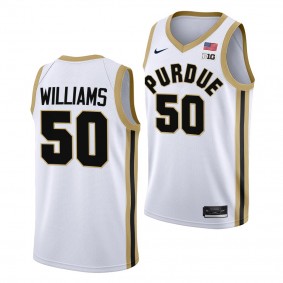 Trevion Williams Purdue Boilermakers #50 White College Basketball Jersey 2022-23