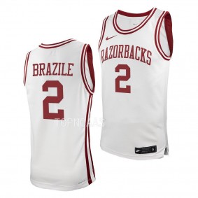 Trevon Brazile Arkansas Razorbacks #2 White College Basketball Jersey 2022-23 Replica