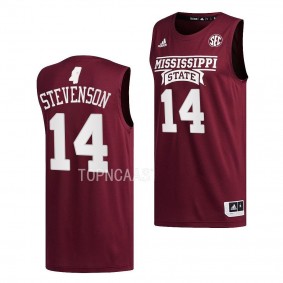 Tyler Stevenson Mississippi State Bulldogs #14 Maroon Swingman Basketball Jersey