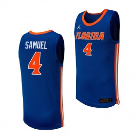 Florida Gators Tyrese Samuel College Basketball Replica uniform Royal #4 Jersey