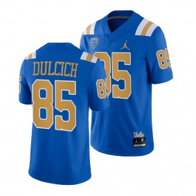 UCLA Bruins Greg Dulcich College Football Jersey #85 Blue 2022 NFL Draft Uniform