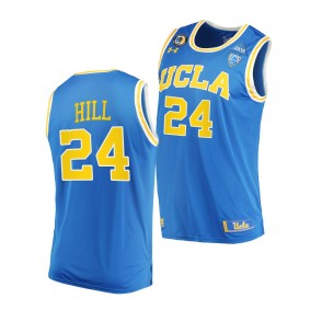 UCLA Bruins Jalen Hill 2021 March Madness PAC-12 Blue Stand Together Jersey Honor John R. Wooden