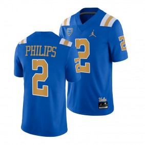 UCLA Bruins Kyle Philips College Football Jersey #2 Blue 2022 NFL Draft Uniform