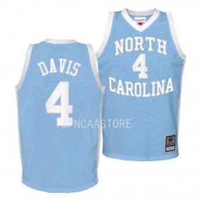 North Carolina Tar Heels R.J. Davis Throwback 2022-23 NCAA Basketball Jersey Youth Blue