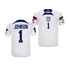 USA Soccer Sean Johnson 2022 FIFA World Cup Home Jersey Youth White