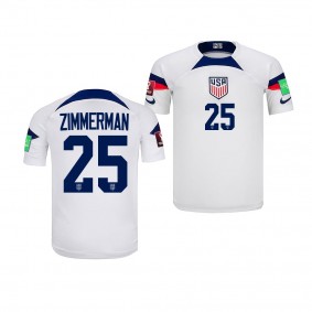 USA Soccer Walker Zimmerman 2022 FIFA World Cup Home Jersey Youth White