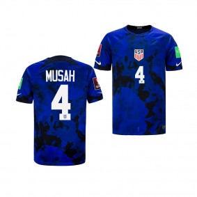 Yunus Musah USA Soccer Blue 2022 FIFA World Cup Away Youth Jersey