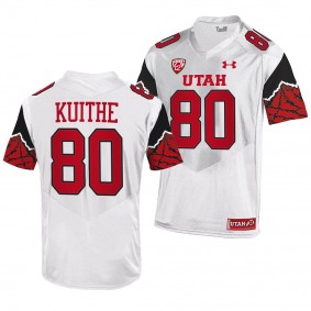 Brant Kuithe Utah Utes College Football Jersey Men's White #80 Uniform
