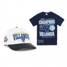 Villanova Wildcats Navy White Vintage NCAA Chapms Set Arch Hitch Hatadjustable Unisex T-Shirt
