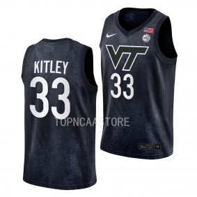 Virginia Tech Hokies #33 Elizabeth Kitley Women's Basketball Black Jersey