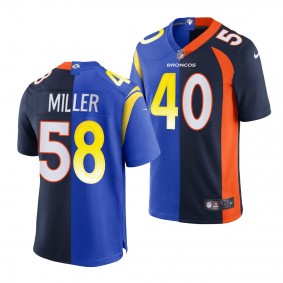 Los Angeles Rams Von Miller #40 Royal Black Split Edition Jersey Former Broncos MVP