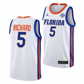 Florida Gators Will Richard White #5 Limited Basketball Jersey 2023-24 Home Unisex