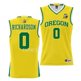 Will Richardson Oregon Ducks #0 Gold NIL Pick-A-Player Jersey Basketball