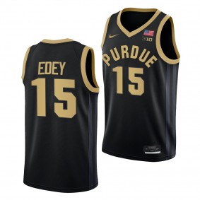 Purdue Boilermakers Zach Edey College Basketball uniform Black #15 Jersey 2022-23