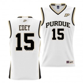 Zach Edey Purdue Boilermakers #15 White NIL Pick-A-Player Jersey Basketball